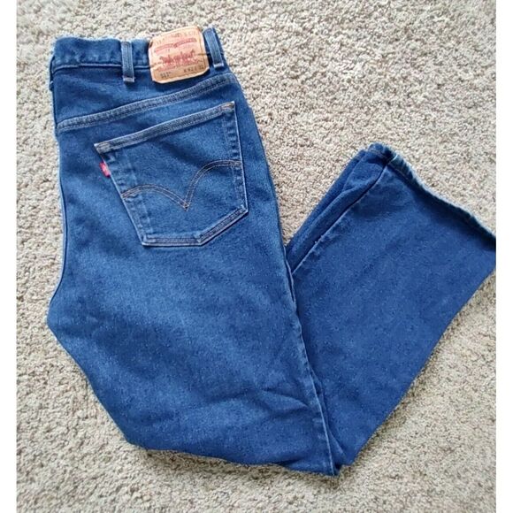 Levi's 517 Jeans Men's 42x32 (act 40 x 31) Bootcut Denim Blue Dark Wash‎ Casual - Picture 1 of 15